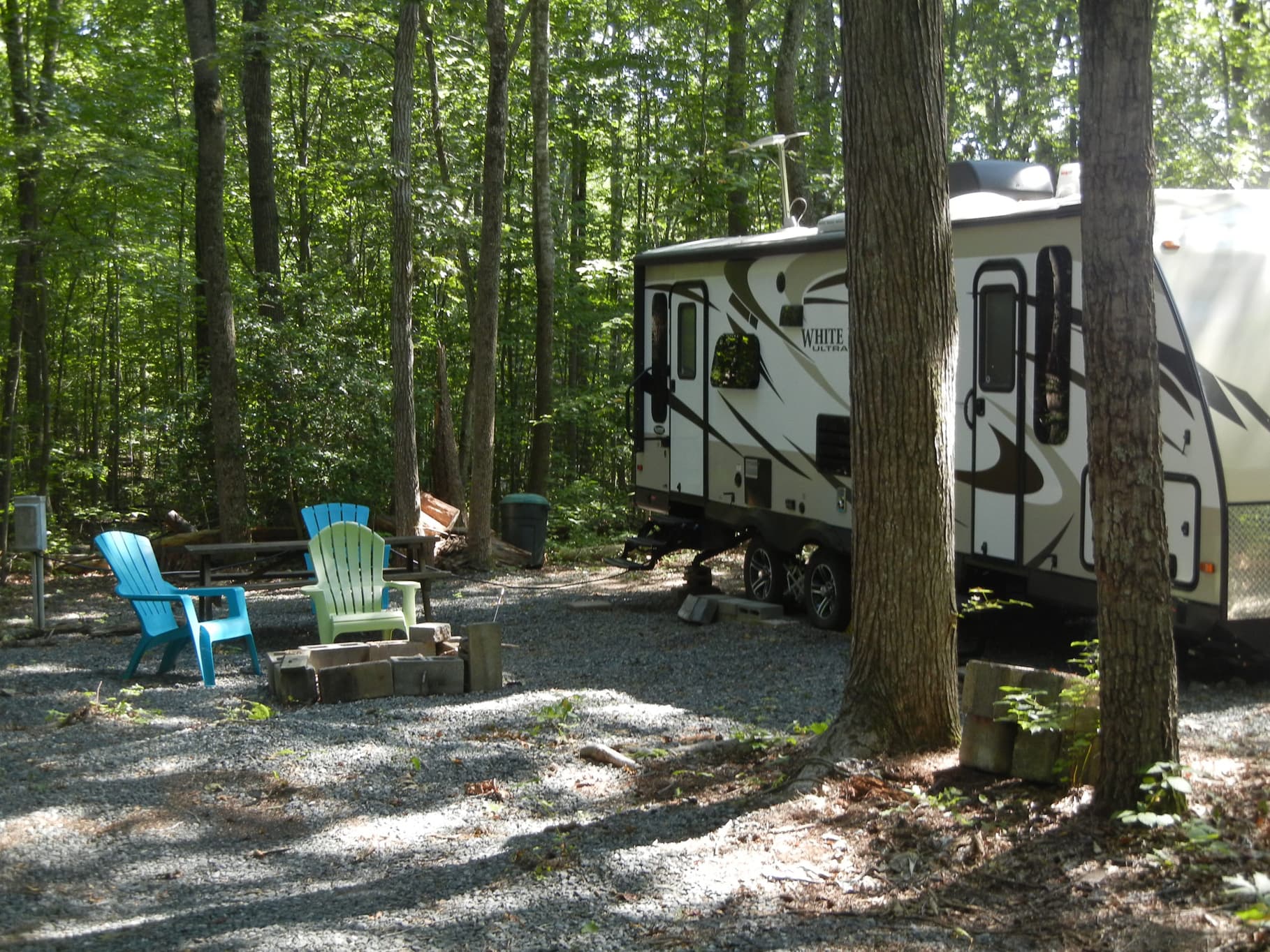 Campground trail leading to additional tent sites
