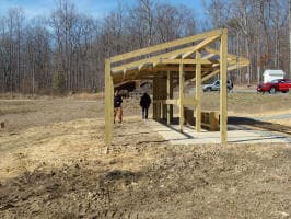 Steel target array for Steel Challenge speed shooting
